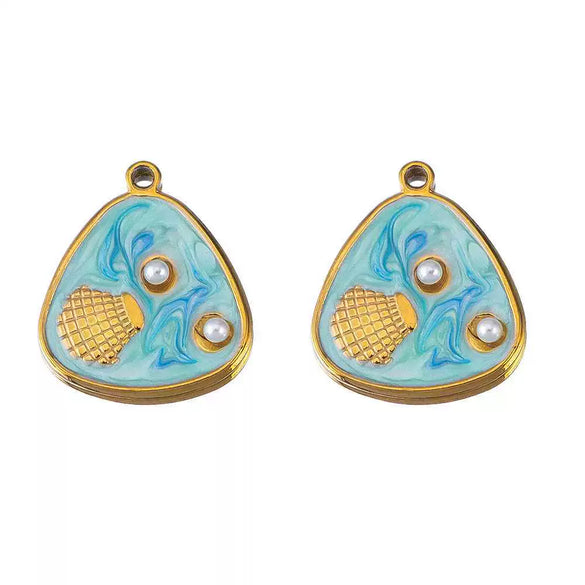 Stainless Steel Jewelry Accessories Starfish Turtle Manta Ray Pendant Electroplated