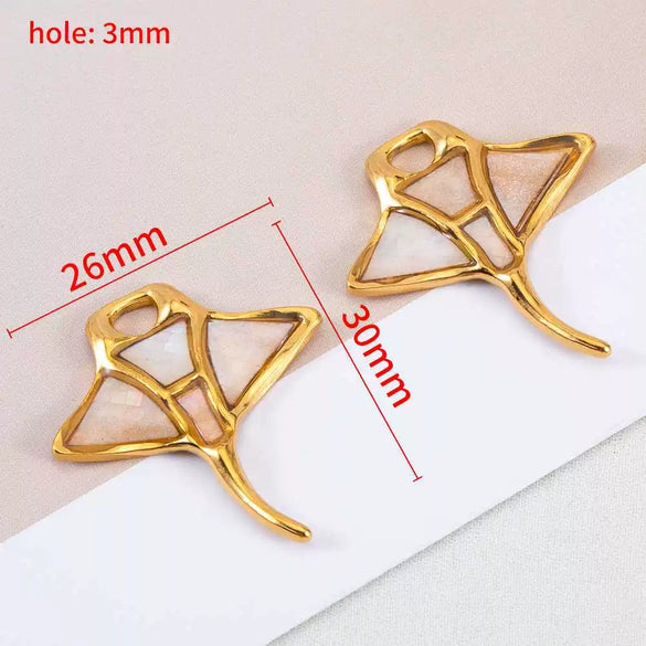 Stainless Steel Jewelry Accessories Starfish Turtle Manta Ray Pendant Electroplated