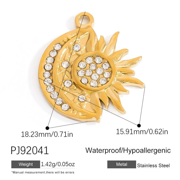 Stainless Steel Jewelry Accessories Sun Seahorse Butterfly Pendant Handmade Dripping Oil Necklace Bracelet Pendant