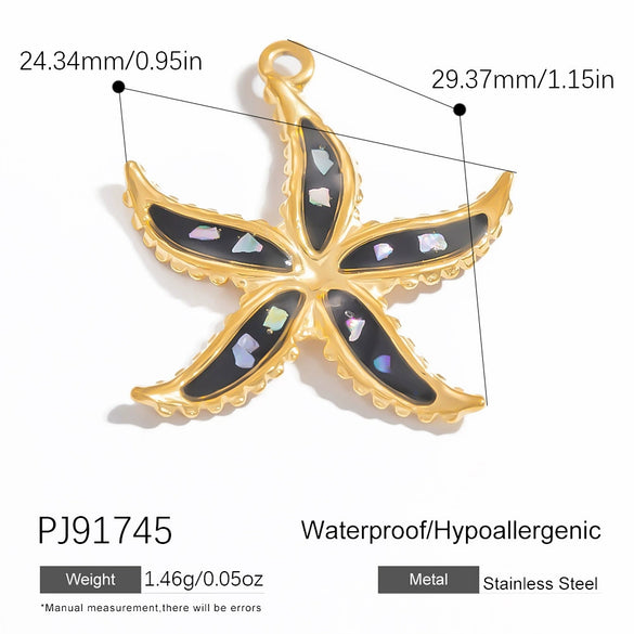 Stainless Steel Jewelry Accessories Sun Seahorse Butterfly Pendant Handmade Dripping Oil Necklace Bracelet Pendant