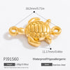 Stainless Steel Jewelry Accessories Turtle Starfish Necklace Bracelet Pendant Electroplated