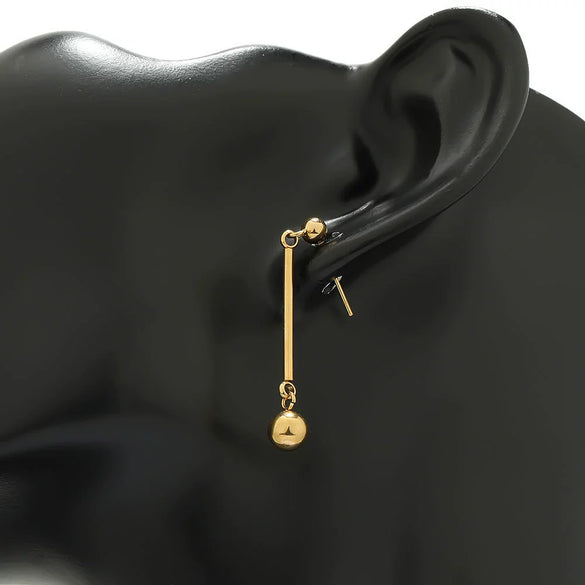 Stainless Steel Jewelry Accessories With Double Ring And Solid Color Pattern Welded And Gold Color Plated