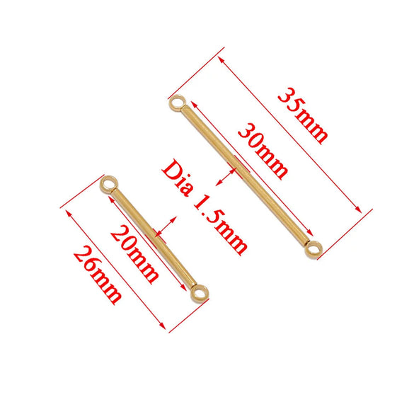 Stainless Steel Jewelry Accessories With Double Ring And Solid Color Pattern Welded And Gold Color Plated