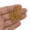 Stainless Steel Jewelry Accessories With Double Ring And Solid Color Pattern Welded And Gold Color Plated