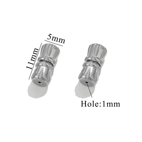 Stainless Steel Jewelry Accessories With Peanut Buckle And Totem Pattern Electroplated
