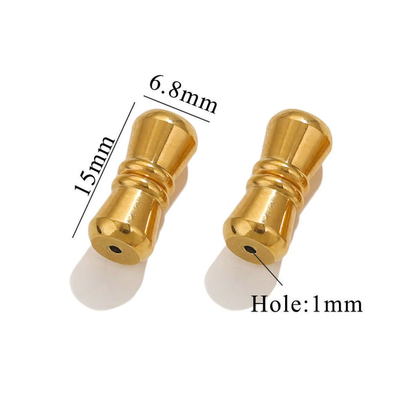 Stainless Steel Jewelry Accessories With Peanut Buckle And Totem Pattern Electroplated