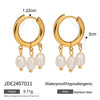 Stainless Steel Jewelry Bracelet And Earrings With Geometric Design And Electroplating For Women