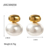 Stainless Steel Jewelry Bracelet And Earrings With Geometric Design And Electroplating For Women
