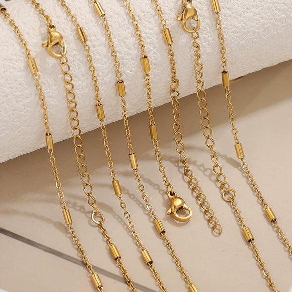 Stainless Steel Jewelry Chain Accessories With Dragon Pattern Handmade Electroplating Craft Minimalist Necklace Bracelet