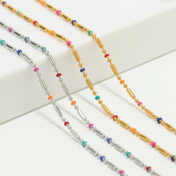 Stainless Steel Jewelry Chain Dripping Oil Bead Chain Diy Necklace Bracelet Foot Chain Accessories