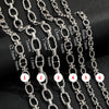 Stainless Steel Jewelry Chain With Egg Clasp Barbell For Punk Style Electrolytic Polishing Treatment