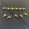 Stainless Steel Jewelry Connecting Buckle With Lobster Buckle And Real Gold Vacuum Electroplating Fashion Geometric Style