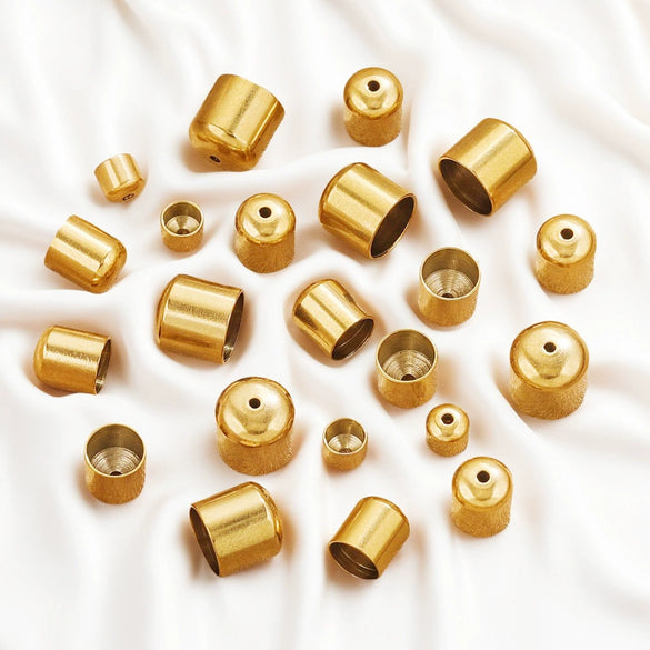 Stainless Steel Jewelry Diy Handmade Supplies With Fish Pattern Round Head Bucket Perforated Buckle Accessories Electroplated