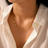 Stainless Steel Jewelry Electroplated Heart And Fivepointed Star Love Necklace And Bracelet