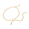 Stainless Steel Jewelry Electroplated Heart And Fivepointed Star Love Necklace And Bracelet