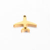 Stainless Steel Jewelry Pendant With Geometric Shape Electroplating Palm Heart Infinite Symbol Turtle Mermaid Airplane Double Hole Design