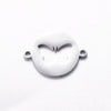 Stainless Steel Jewelry Pendant With Geometric Shape Electroplating Palm Heart Infinite Symbol Turtle Mermaid Airplane Double Hole Design
