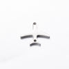 Stainless Steel Jewelry Pendant With Geometric Shape Electroplating Palm Heart Infinite Symbol Turtle Mermaid Airplane Double Hole Design