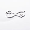 Stainless Steel Jewelry Pendant With Geometric Shape Electroplating Palm Heart Infinite Symbol Turtle Mermaid Airplane Double Hole Design