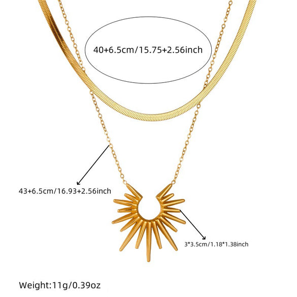 Stainless Steel Jewelry Set With Electroplating Earrings Necklaces And Hand Accessories