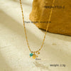 Stainless Steel Jewelry Set With Natural Stone Pearls Electroplated For Women Fashion Light Luxury Bracelets And Necklace
