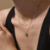 316L Stainless Steel Jewelry Set With Sun Ray Design Electroplated Necklace Bracelet Ring
