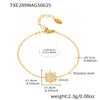 316L Stainless Steel Jewelry Set With Sun Ray Design Electroplated Necklace Bracelet Ring