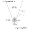 316L Stainless Steel Jewelry Set With Sun Ray Design Electroplated Necklace Bracelet Ring