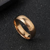 Stainless Steel Jewelry Simple Bright Surface Inner And Outer Arc Plain Ring Titanium Steel Ring Couple Ring Ring