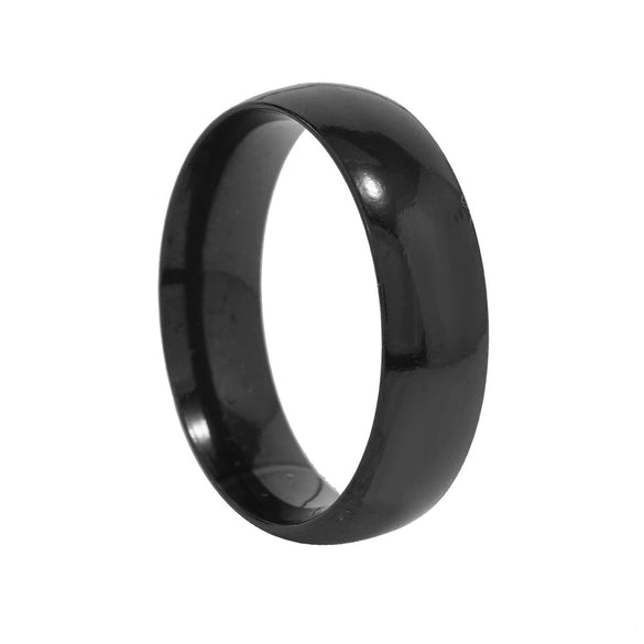Stainless Steel Jewelry Simple Bright Surface Inner And Outer Arc Plain Ring Titanium Steel Ring Couple Ring Ring