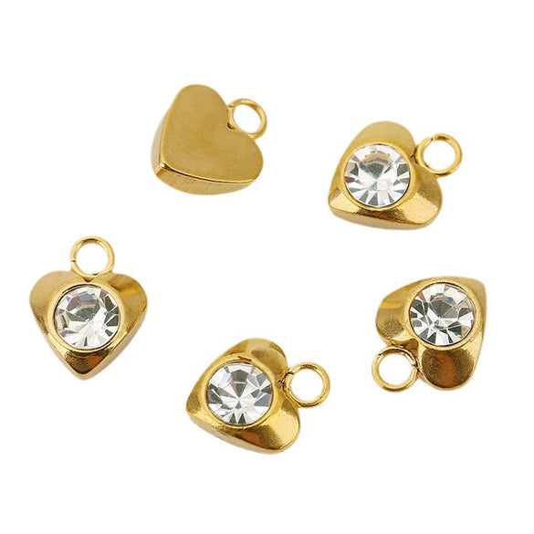 Stainless Steel Jewelry With Diamond Inlay And Love Star Pattern For Accessories