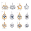 Stainless Steel Jewelry With Diamond Zircon In Round Love Fivepointed Star Eyes Oval Water Drop Shapes Electroplated Earrings Bracelet Necklace Diy Accessories