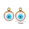 Stainless Steel Jewelry With Eyes Pattern Oil Dripping Craft Round Heart Fivepointed Star Pendant Bracelet Necklace