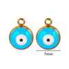 Stainless Steel Jewelry With Eyes Pattern Oil Dripping Craft Round Heart Fivepointed Star Pendant Bracelet Necklace