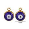 Stainless Steel Jewelry With Eyes Pattern Oil Dripping Craft Round Heart Fivepointed Star Pendant Bracelet Necklace