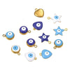 Stainless Steel Jewelry With Eyes Pattern Oil Dripping Craft Round Heart Fivepointed Star Pendant Bracelet Necklace