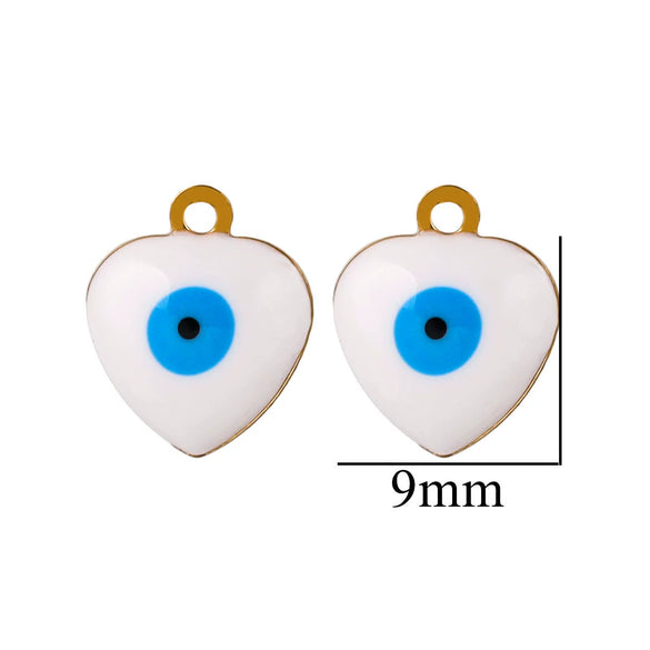 Stainless Steel Jewelry With Eyes Pattern Oil Dripping Craft Round Heart Fivepointed Star Pendant Bracelet Necklace