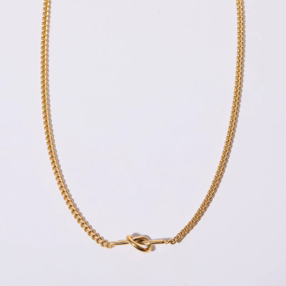 Stainless Steel Jewelry With Mixed Gemstone Inlay Love Knot Letter Pendant Snake Bone Chain Diamond Design Minimalist Style