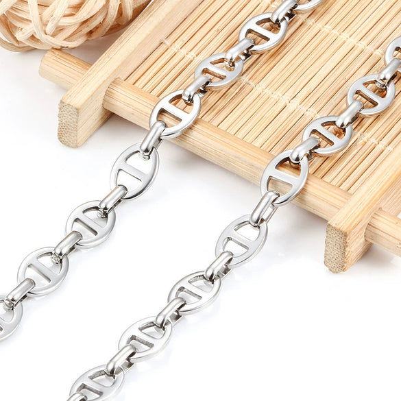 Stainless Steel Jewelry With Pig Nose Buckle For Men And Women Electroplated Japanese Chain For Necklace Bracelet Diy