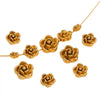 Stainless Steel Jewelry With Rose Pattern Electroplated Handmade Pendant Necklace And Bracelet