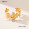 Stainless Steel 18K Electroplated Fashion Ol Plant Flowers Petal Bracelet Jewelry