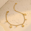 Stainless Steel 18K Electroplated Fourleaf Clover Fashion Women's Bracelet Jewelry