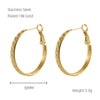 Stainless Steel 18K Electroplated Geometric Ear Buckle Earrings For Women