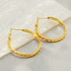 Stainless Steel 18K Electroplated Geometric Ear Buckle Earrings For Women