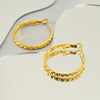 Stainless Steel 18K Electroplated Geometric Ear Buckle Earrings For Women