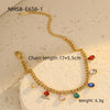 Stainless Steel 18K Electroplated Geometric Rhinestone Tassel Women's Bracelet