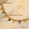 Stainless Steel 18K Electroplated Geometric Rhinestone Tassel Women's Bracelet