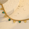 Stainless Steel 18K Electroplated Geometric Rhinestone Tassel Women's Bracelet