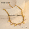 Stainless Steel 18K Electroplated Geometric Rhinestone Tassel Women's Bracelet