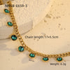 Stainless Steel 18K Electroplated Geometric Rhinestone Tassel Women's Bracelet